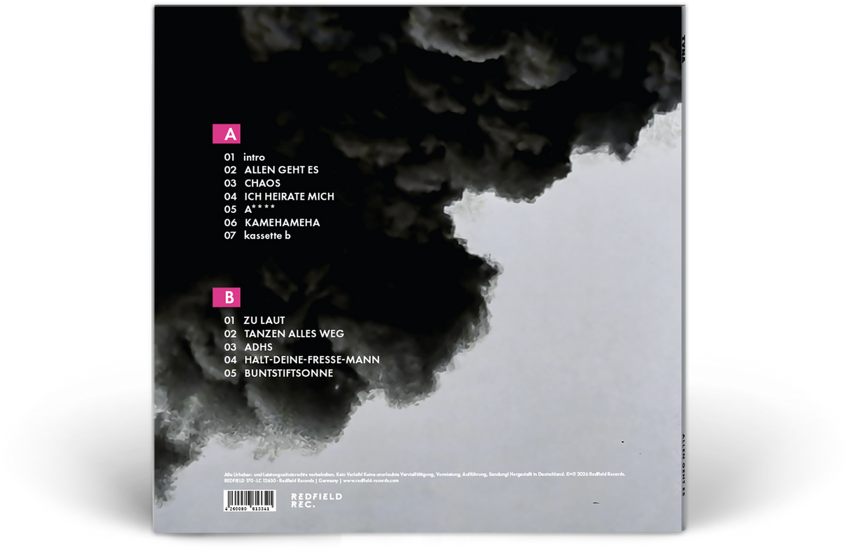 TYNA - ALLEN GEHT ES - Vinyl LP (2026) - Redfield Records