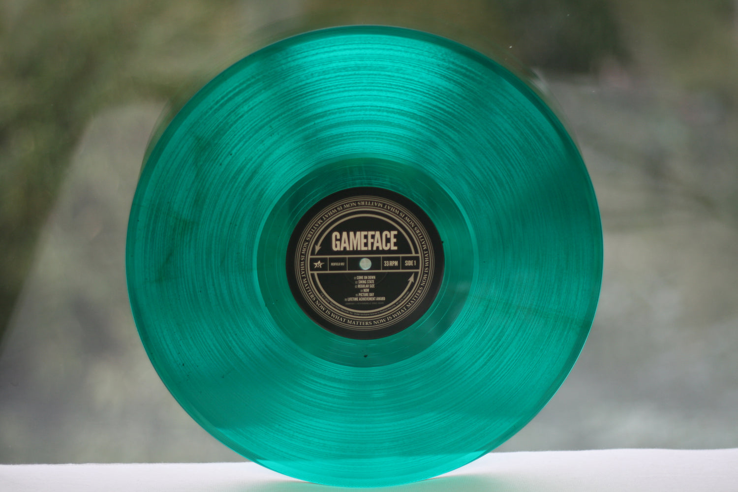 Gameface - Now Is What Matters Now - Clear Green Vinyl LP (2014) - Redfield Records