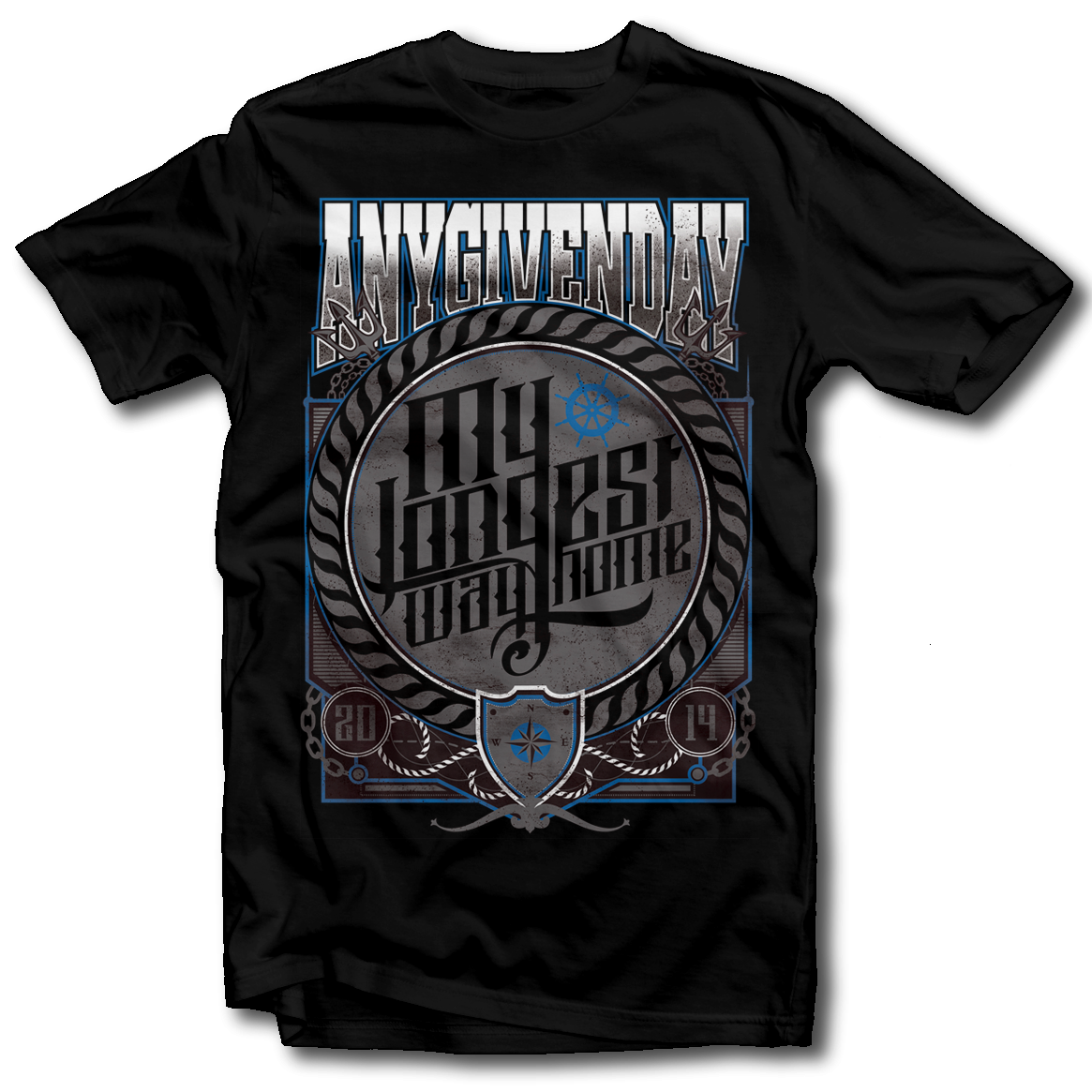 Any Given Day - My Longest Way Home - T-Shirt - Redfield Records