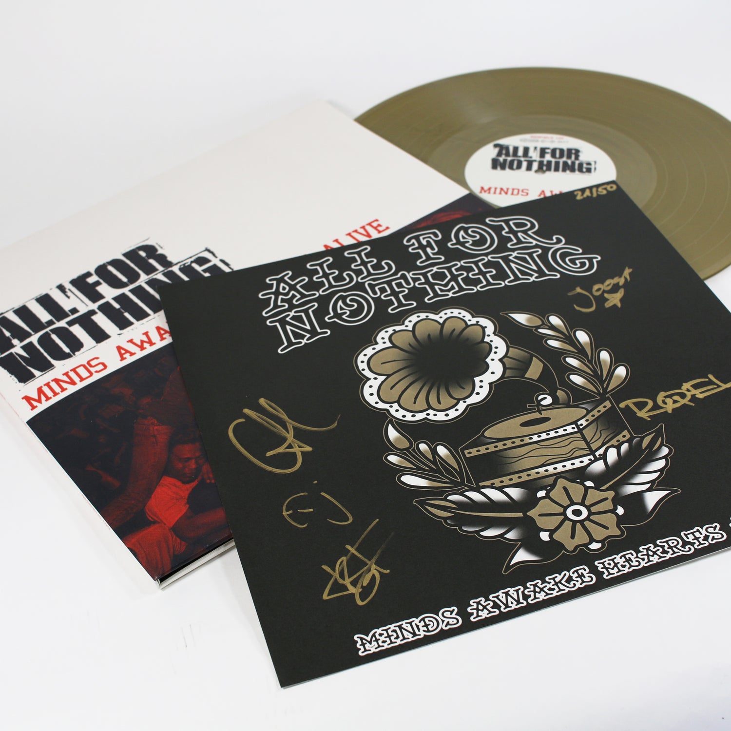 All For Nothing - Minds Awake / Hearts Alive - Vinyl Gold LP (2017) - Redfield Records