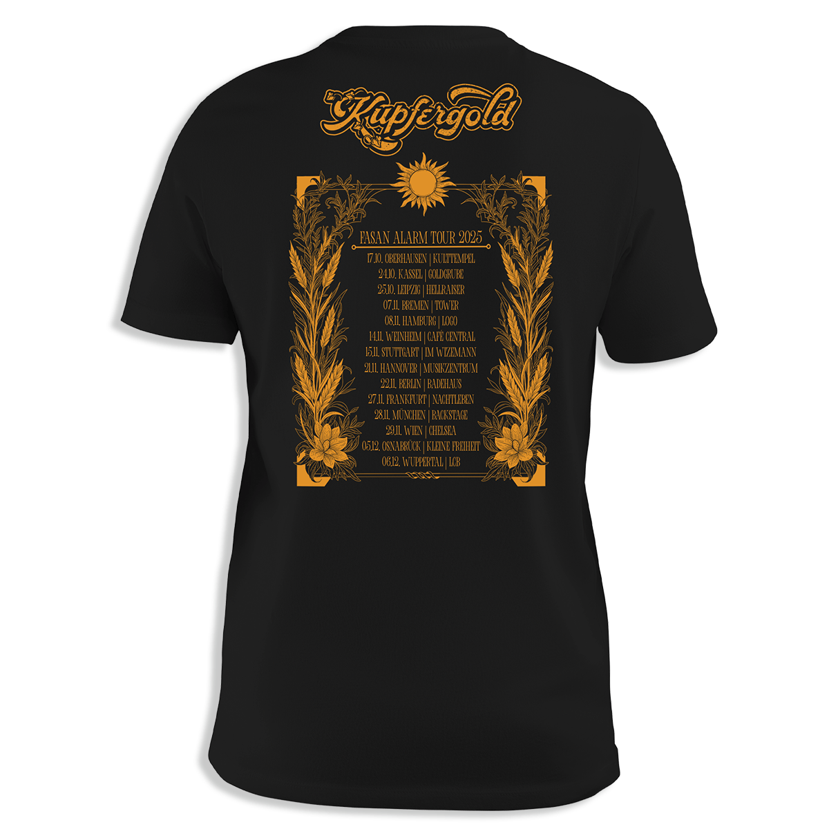 Kupfergold - Fasan Alarm Tour 2025 - T-Shirt - Redfield Records