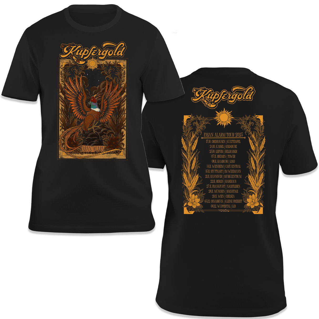 Kupfergold - Fasan Alarm Tour 2025 - T-Shirt - Redfield Records