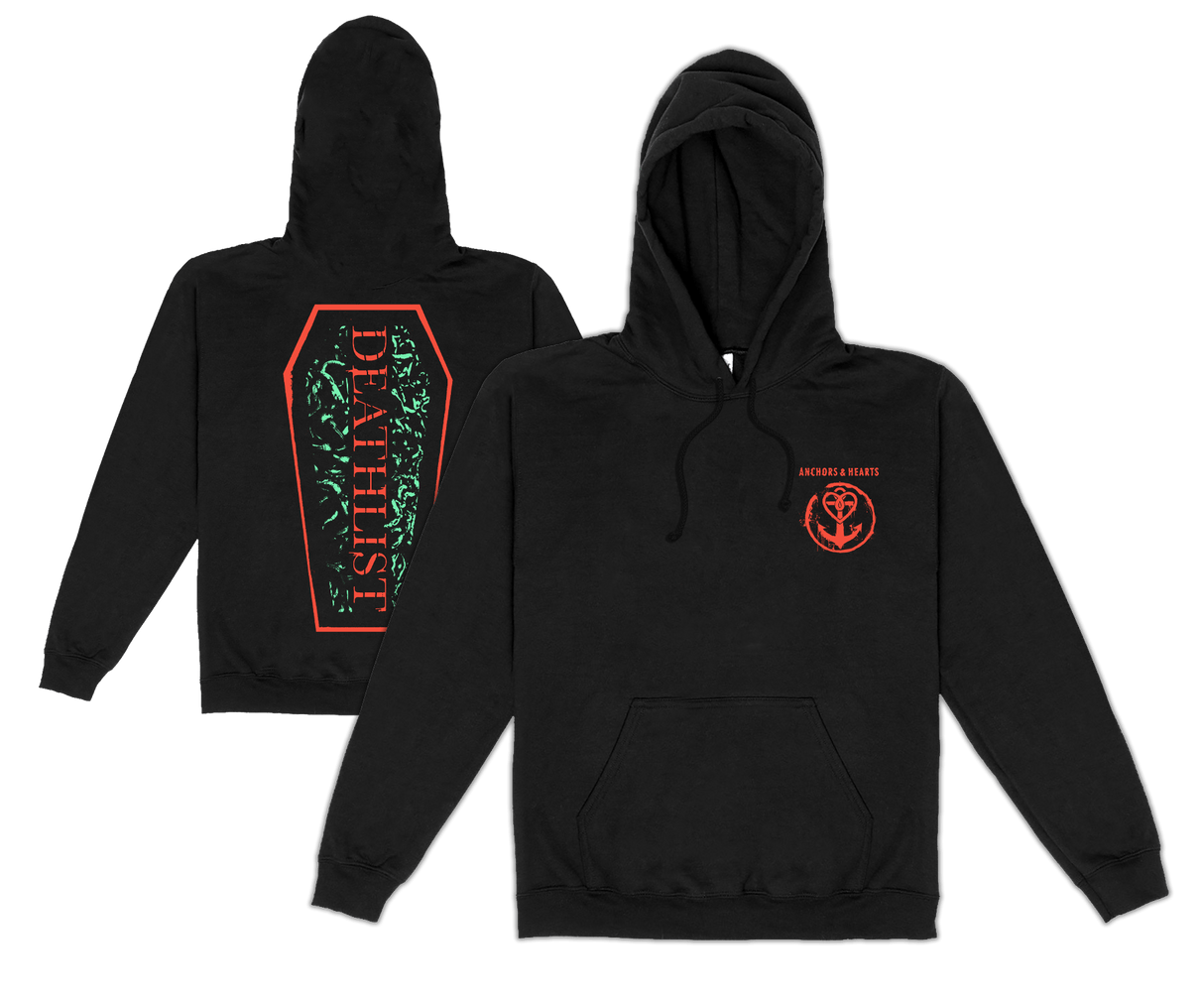 Anchors & Hearts - Deathlist - Hoodie - Redfield Records