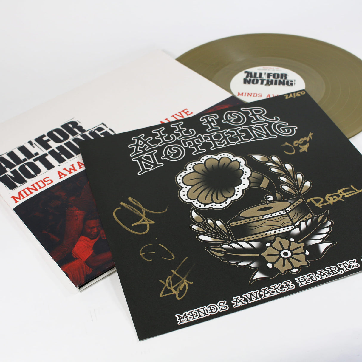 All For Nothing - Minds Awake / Hearts Alive - Vinyl Gold LP (2017) - Redfield Records