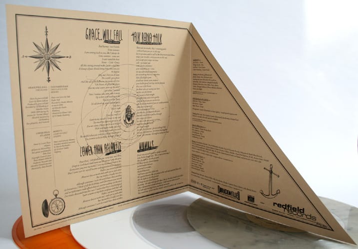 V/A - Lower Than Atlantis, Grace.Will.Fall, Talk Radio Talk, MNMNTS Split 10" - Orange Vinyl LP (2010) - Redfield Records